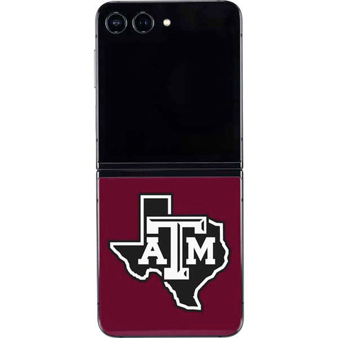 Texas A&M University Black Logo Galaxy Z Flip5 5G Skin